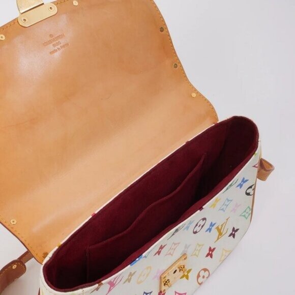 Authentic LOUIS VUITTON Sologne Multicolor Monogram Crossbody Shoulder Bag White - Picture 10 of 13